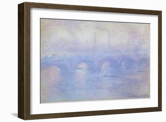 Waterloo Bridge: Effect of Mist, 1903-Claude Monet-Framed Giclee Print