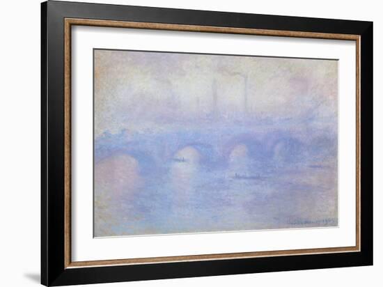 Waterloo Bridge: Effect of Mist, 1903-Claude Monet-Framed Giclee Print