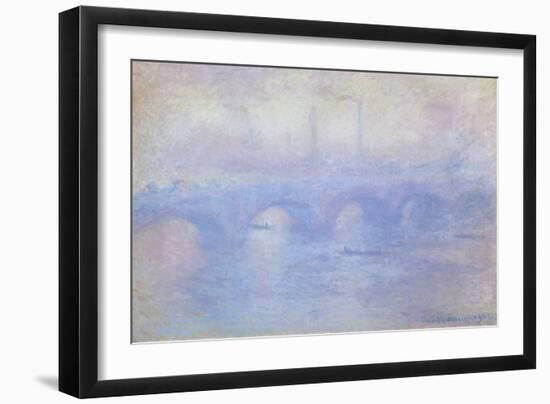 Waterloo Bridge: Effect of Mist, 1903-Claude Monet-Framed Giclee Print