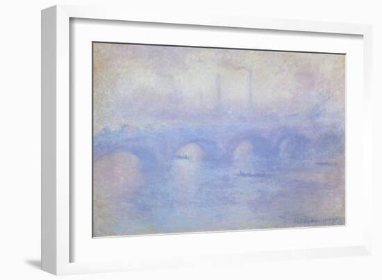 Waterloo Bridge: Effect of Mist, 1903-Claude Monet-Framed Giclee Print