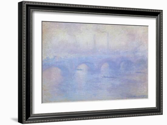 Waterloo Bridge: Effect of Mist, 1903-Claude Monet-Framed Giclee Print