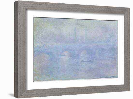 Waterloo Bridge: Effect of the Mist, 1903-Claude Monet-Framed Giclee Print