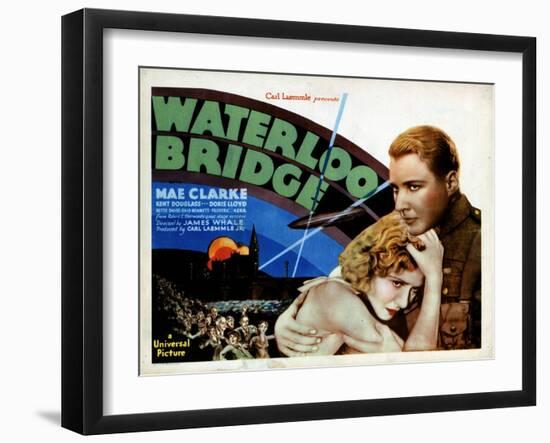 Waterloo Bridge, from Left, Mae Clarke, Douglass Montgomery, 1931-null-Framed Art Print