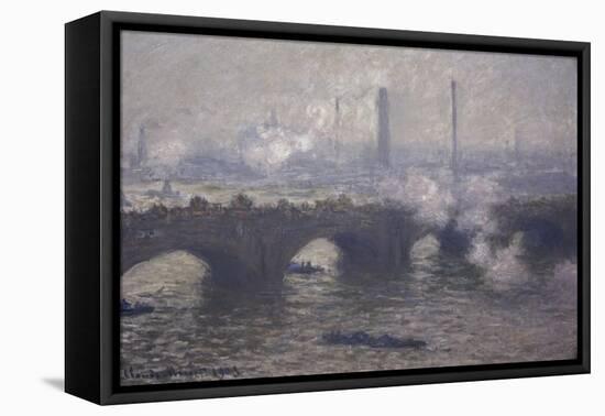 Waterloo Bridge: Gray Day-Claude Monet-Framed Premier Image Canvas