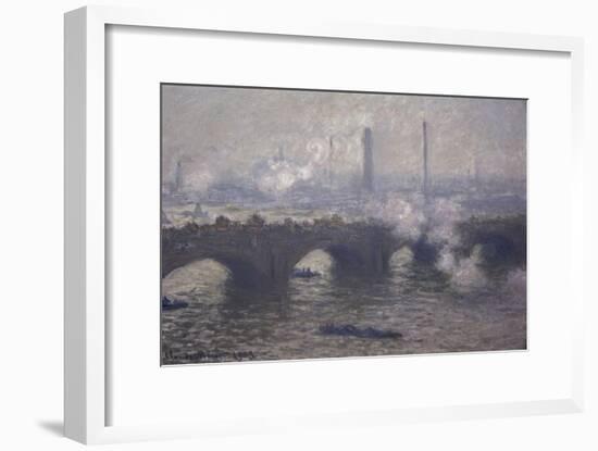 Waterloo Bridge: Gray Day-Claude Monet-Framed Giclee Print