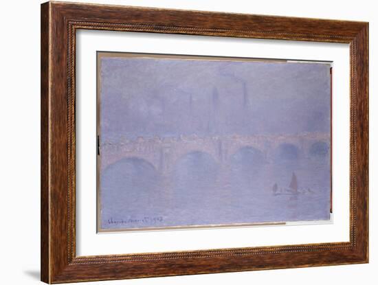 Waterloo Bridge, Hazy Sunshine-Claude Monet-Framed Giclee Print