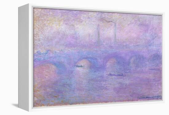 Waterloo Bridge in Fog, 1899-1901-Claude Monet-Framed Premier Image Canvas