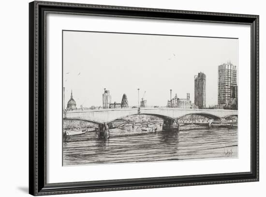 Waterloo Bridge, London-Vincent Booth-Framed Giclee Print