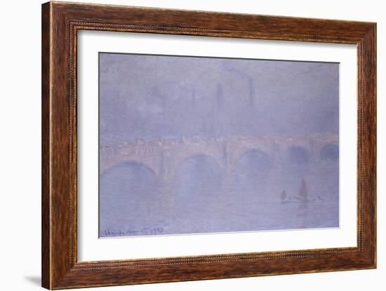 Waterloo Bridge, Misty Sunshine-Claude Monet-Framed Giclee Print