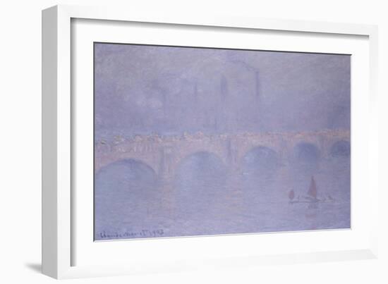 Waterloo Bridge, Misty Sunshine-Claude Monet-Framed Giclee Print