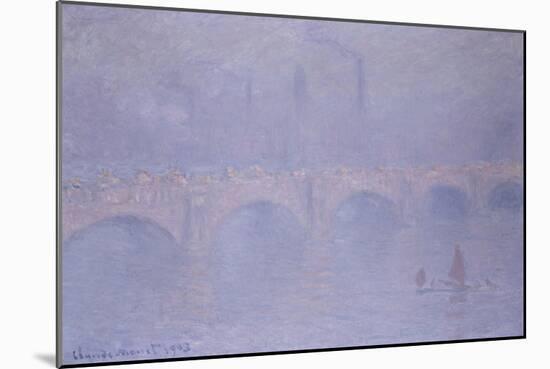 Waterloo Bridge, Misty Sunshine-Claude Monet-Mounted Giclee Print