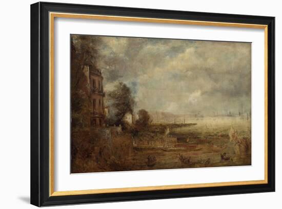 Waterloo Bridge Seen from Whitehall Stairs, C.1829 (Oil on Canvas)-John Constable-Framed Giclee Print