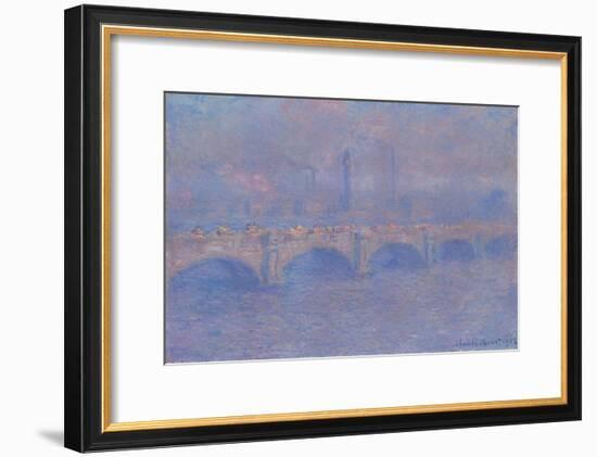 Waterloo Bridge, Sunlight Effect, 1903-Claude Monet-Framed Giclee Print