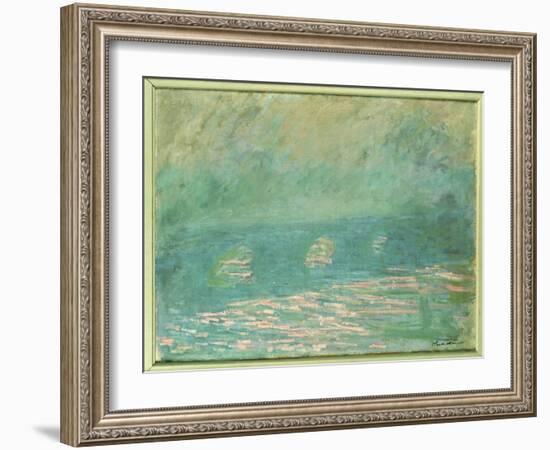 Waterloo Bridge-Claude Monet-Framed Giclee Print