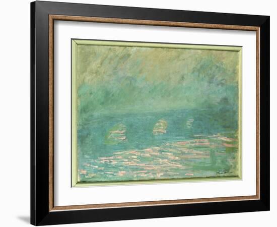 Waterloo Bridge-Claude Monet-Framed Giclee Print