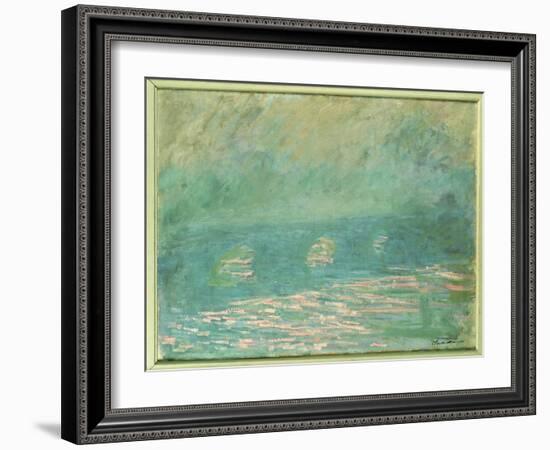 Waterloo Bridge-Claude Monet-Framed Giclee Print