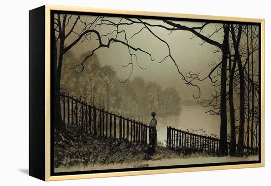 Waterloo Lake, Roundhay Park, Leeds, 1876-7 (Oil on Board)-John Atkinson Grimshaw-Framed Premier Image Canvas