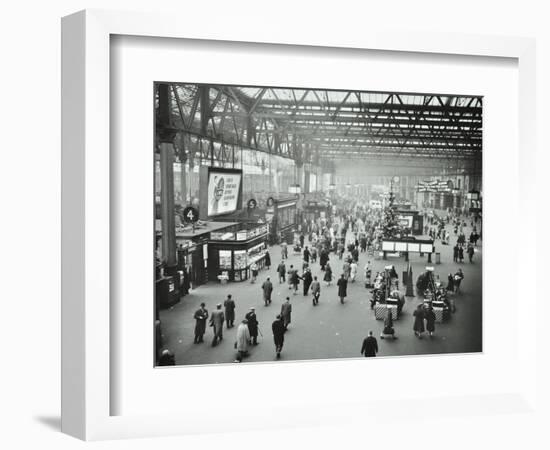 Waterloo Station, Lambeth, London, 1960-null-Framed Photographic Print