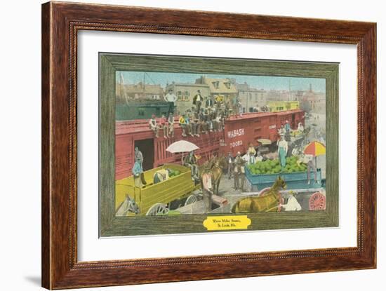 Watermelon Season, St. Louis, Missouri-null-Framed Art Print