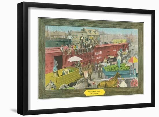 Watermelon Season, St. Louis, Missouri-null-Framed Art Print