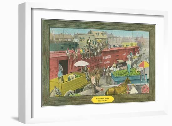 Watermelon Season, St. Louis, Missouri-null-Framed Art Print