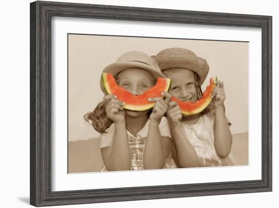 Watermelon Smiles-Betsy Cameron-Framed Art Print