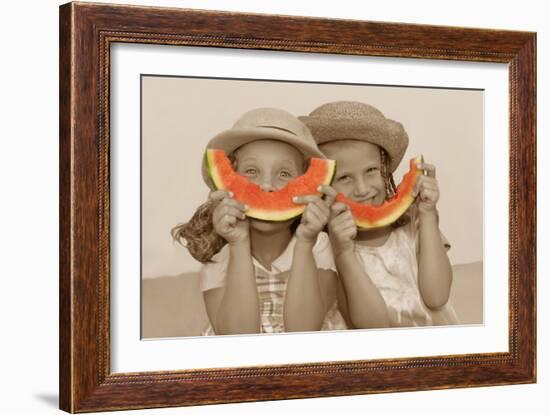 Watermelon Smiles-Betsy Cameron-Framed Art Print