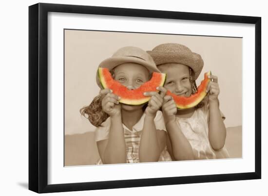 Watermelon Smiles-Betsy Cameron-Framed Art Print