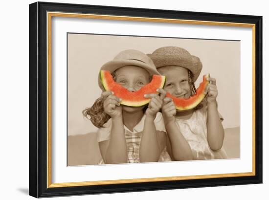 Watermelon Smiles-Betsy Cameron-Framed Art Print