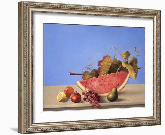 Watermelon Still Life-Hampton Hall-Framed Giclee Print
