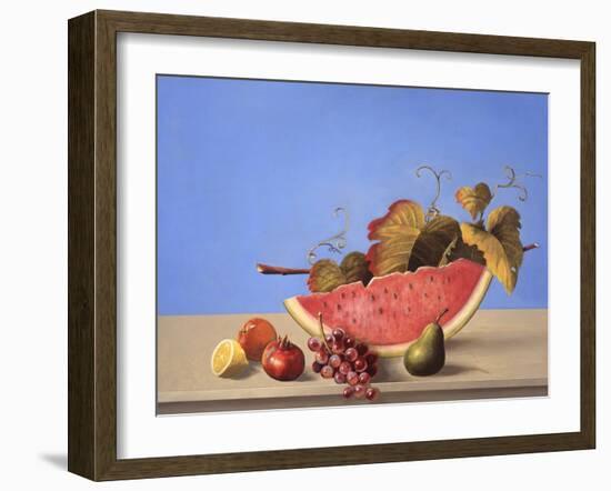 Watermelon Still Life-Hampton Hall-Framed Giclee Print