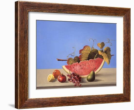 Watermelon Still Life-Hampton Hall-Framed Giclee Print