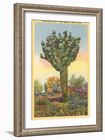 Watermelon Tree, Freak Saguaro Cactus-null-Framed Art Print