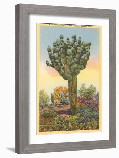 Watermelon Tree, Freak Saguaro Cactus-null-Framed Art Print