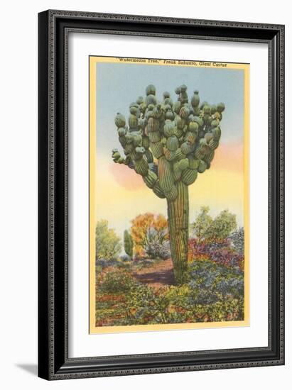 Watermelon Tree, Freak Saguaro Cactus-null-Framed Art Print