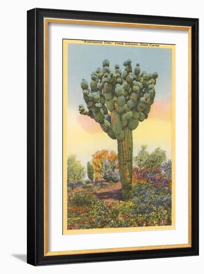 Watermelon Tree, Freak Saguaro Cactus-null-Framed Art Print