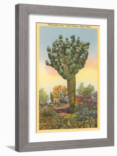 Watermelon Tree, Freak Saguaro Cactus-null-Framed Art Print