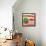 Watermelon Vintage Poster-radubalint-Framed Stretched Canvas displayed on a wall