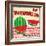 Watermelon Vintage Poster-radubalint-Framed Art Print