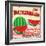 Watermelon Vintage Poster-radubalint-Framed Art Print