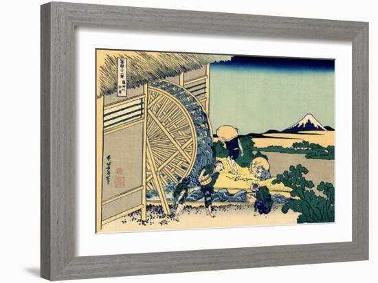 Watermill at Onden, c.1830-Katsushika Hokusai-Framed Giclee Print