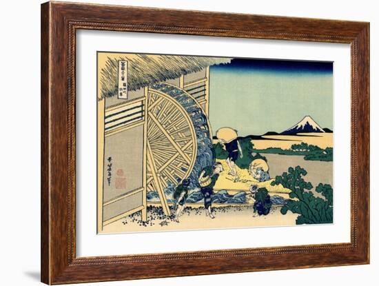 Watermill at Onden, c.1830-Katsushika Hokusai-Framed Giclee Print