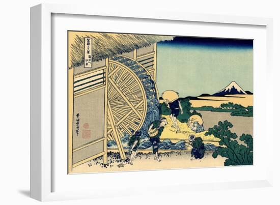 Watermill at Onden, c.1830-Katsushika Hokusai-Framed Giclee Print