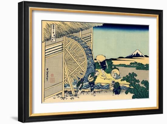 Watermill at Onden, c.1830-Katsushika Hokusai-Framed Giclee Print