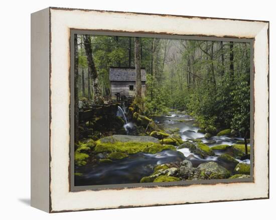 Watermill By Stream in Forest, Roaring Fork, Great Smoky Mountains National Park, Tennessee, USA-Adam Jones-Framed Premier Image Canvas