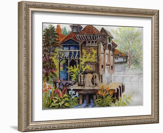 Watermill, C.1935-Louis Wain-Framed Giclee Print