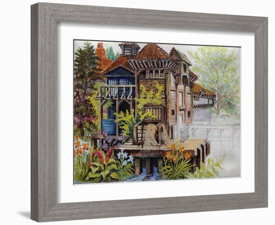 Watermill, C.1935-Louis Wain-Framed Giclee Print