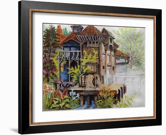 Watermill, C.1935-Louis Wain-Framed Giclee Print