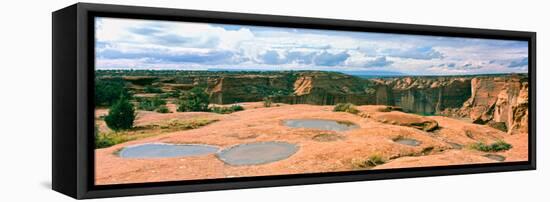 Waterpocket pools, Canyon De Chelly National Monument, Arizona, USA-null-Framed Premier Image Canvas