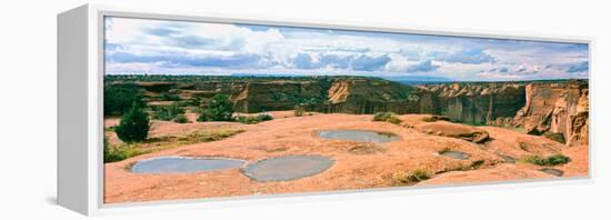 Waterpocket pools, Canyon De Chelly National Monument, Arizona, USA-null-Framed Premier Image Canvas